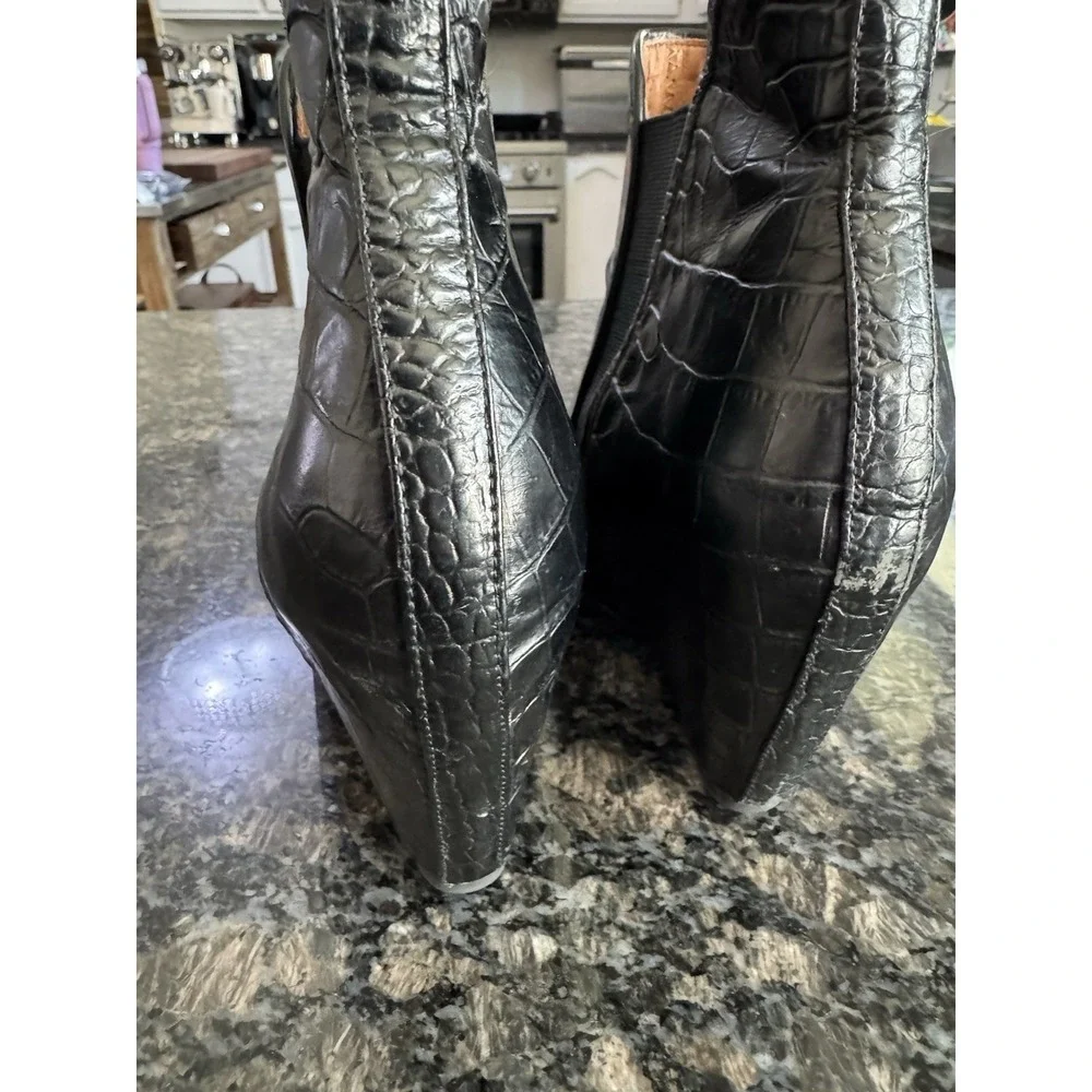Jeffrey Campbell Ibiza Harrison Leather Calfskin Wedge Platform Boots.‎ Sz 9